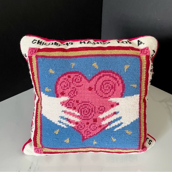 Other - "A Mother Holds Her Children's Hands" Needlepoint Pillow